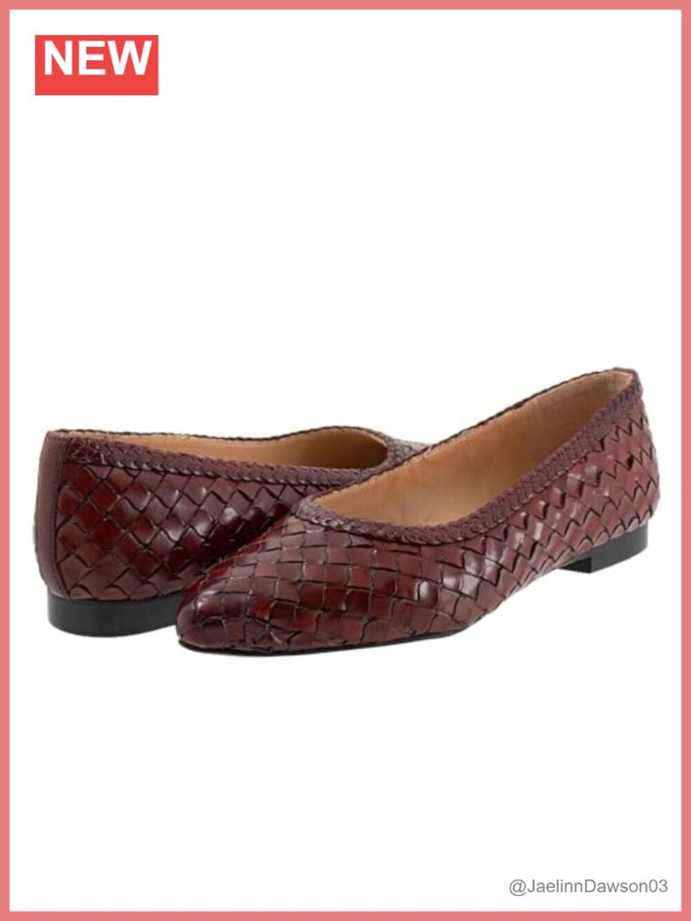 Women's Woven Leather Slip-On Loafers - Cushioned, Pointed Toe, Pull-On Style